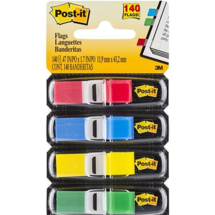 Notes & Flags | Post-It Post-It 683-4 Mini Flags 12X43Mm Primary Colours Assorted Pack Of 140