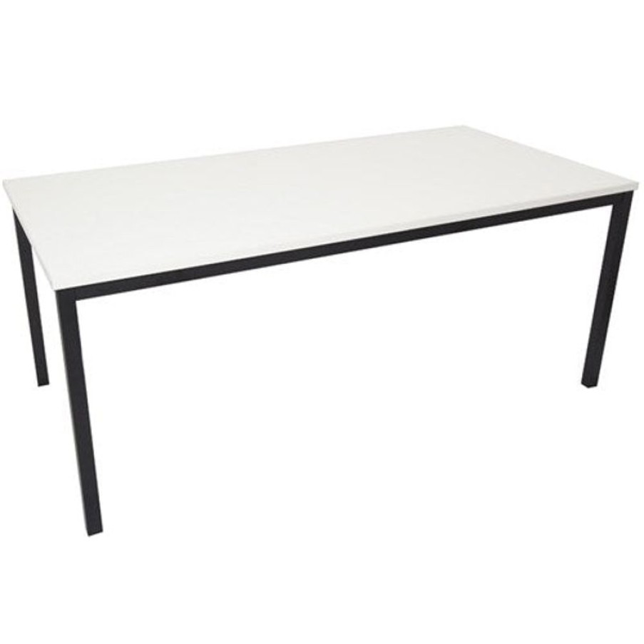 Office Furniture | RapidLine Rapidline Steel Frame Table 1500W X 750D X 730Mmh White Top Black Frame