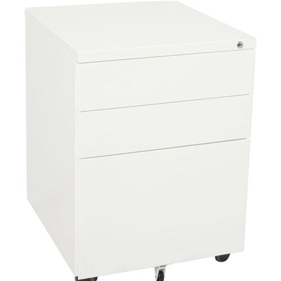 Storage | RapidLine Rapidline Go Steel Mobile Pedestal 2 Drawer 1 File 460W X 472D X 610Mmh White