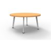 Office Furniture | RapidLine Rapidline Eternity Round Coffee Table 900D X 450Mmh Beech Top White Base