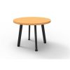 Office Furniture | RapidLine Rapidline Eternity Round Coffee Table 600D X 450Mmh Beech Top Black Base