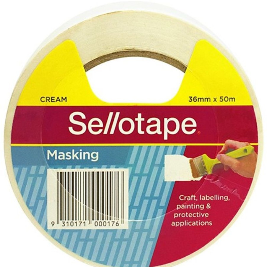 Tapes & Adhesives | Sellotape Sellotape Masking Tape 36Mmx50M Beige