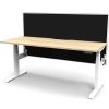 Office Furniture | RapidLine Rapidline Boost+ Single Sided Workstation + Screen 1800W X 750D X 1330Mmh Oak/White