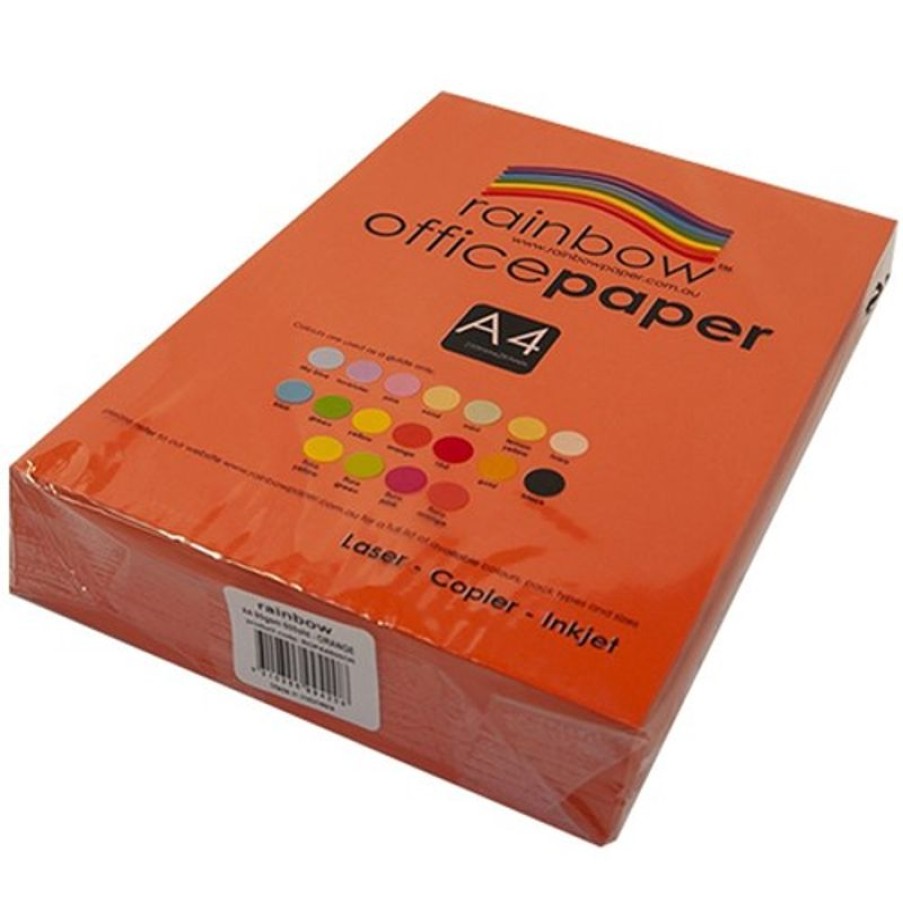 Telephones & Accessories | Rainbow Rainbow Office Copy Paper A4 80Gsm Orange Ream Of 500