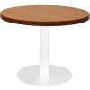 Office Furniture | RapidLine Rapidline Disc Base Coffee Table 600D X 450Mmh Cherry Top White Base