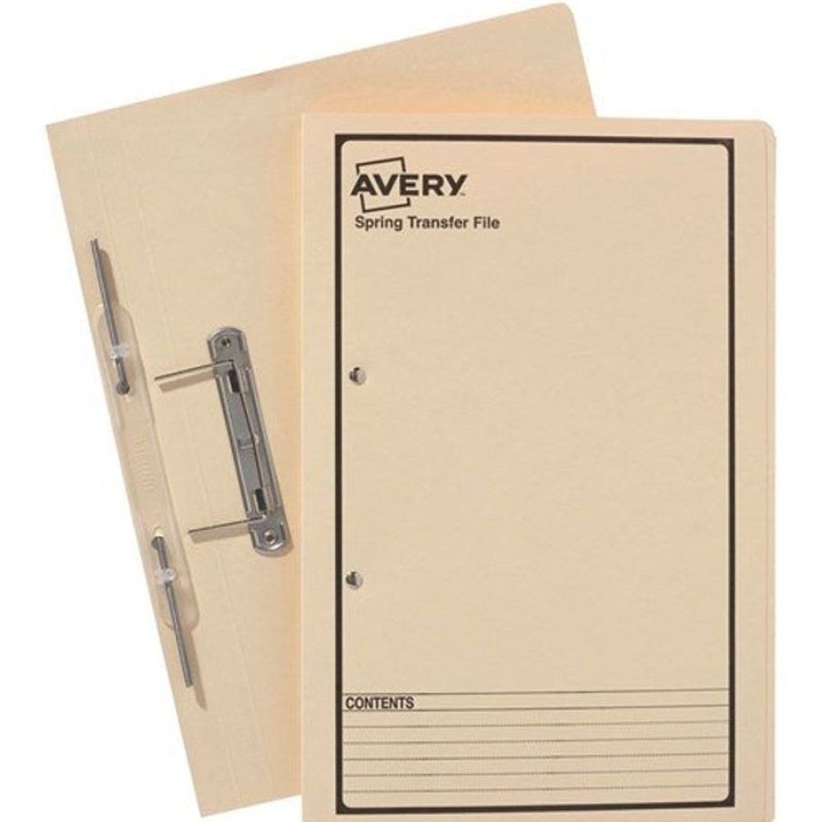 Telephones & Accessories | Avery Avery Spring Transfer File Foolscap Buff With Black Print Box25