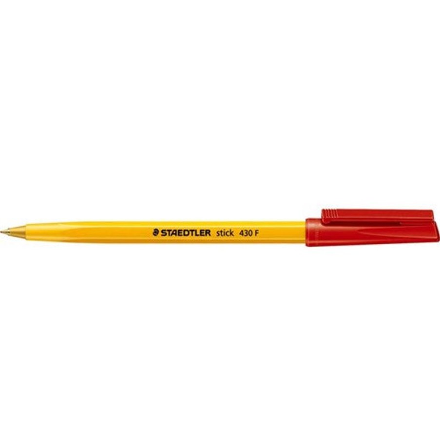 Pens | Staedtler Staedtler 430 Stick Ballpoint Pen Fine 0.7Mm Red Box10