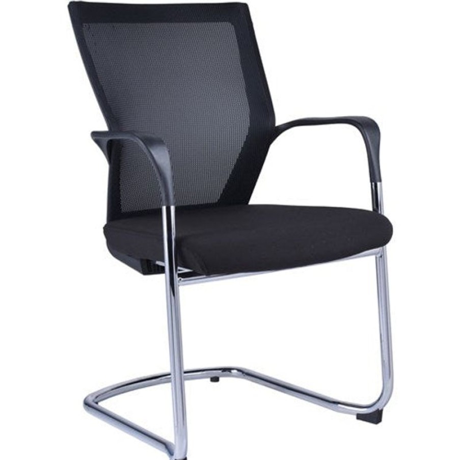 Chairs & Accessories | RapidLine Rapidline Wmcc Meeting Chair Mesh Back Black Padded Fabric Seat