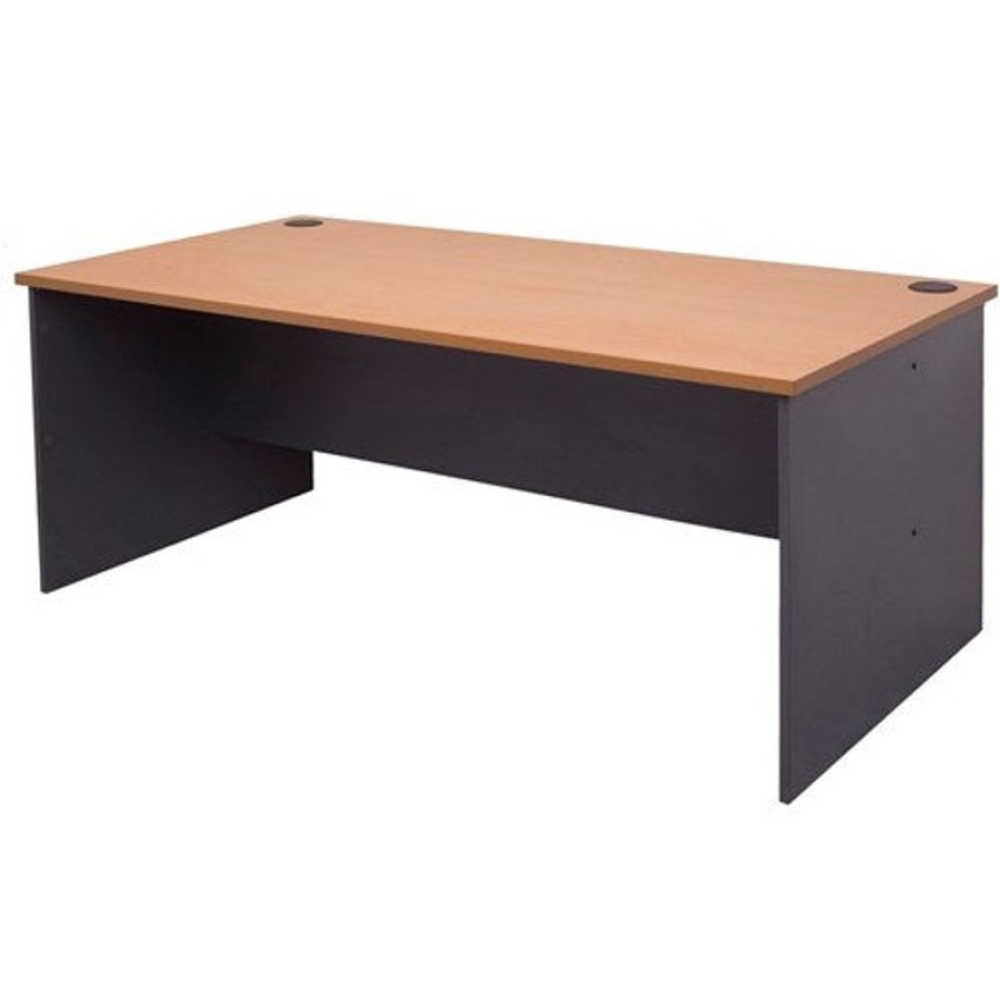 Office Furniture | RapidLine Rapidline Rapid Worker Desk 1800W X 750D X 730Mmh Beech And Ironstone