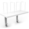 Office Furniture | RapidLine Rapidline Clamp Mount Shelf And Dividers 600W X 270Dx 475Mmh White And White