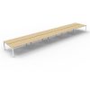 Office Furniture | RapidLine Rapidline Deluxe Infinity Desk Profile Leg Double Sided 10 Person 9000Mmw Oak/White