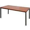 Office Furniture | RapidLine Rapidline Steel Frame Table 1200W X 600D X 730Mmh Cherry Top Black Frame