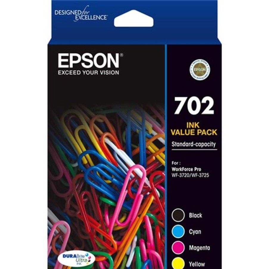 Inkjets | Epson Epson 702 Ink Cartridge Value Pack Of 4 Assorted Colours