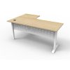 Office Furniture | RapidLine Rapidline Deluxe Rapid Span Corner Workstation 1800/1200W X 750D X 730Mmh Oak/White