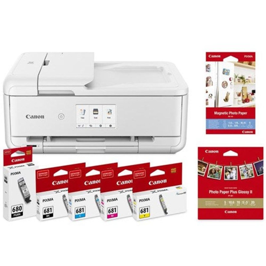 Telephones & Accessories | Canon Canon Pixma Home Ts9565 A3 Colour Multifunction Inkjet Printer White