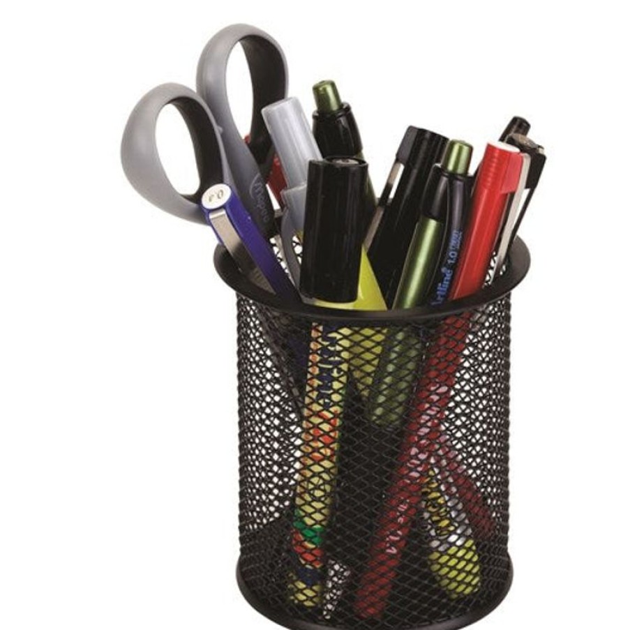 Desk Top Accessories | Esselte Esselte Mesh Pencil Cup Black