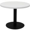 Office Furniture | RapidLine Rapidline Disc Base Coffee Table 600D X 450Mmh White Top Black Base