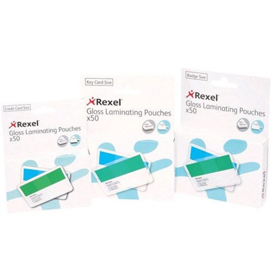 Laminating Accessories | Rexel Rexel Laminating Pouches Badge Card 67 X 98Mm 180 Micron Gloss Pack Of 50