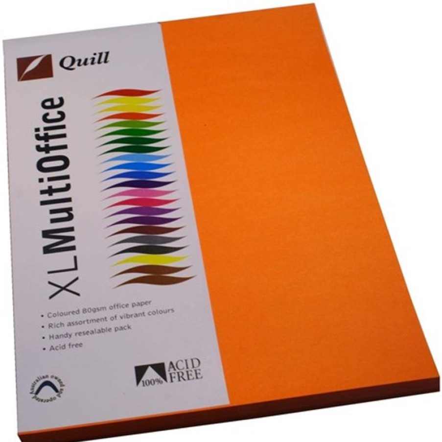 Telephones & Accessories | Quill Quill Colour Copy Paper A4 80Gsm Orange Pack Of 100