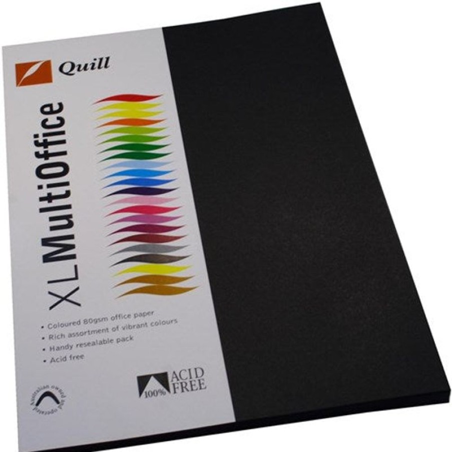 Telephones & Accessories | Quill Quill Colour Copy Paper A4 80Gsm Black Pack Of 100