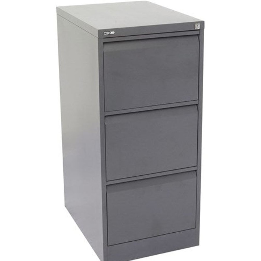 Storage | GO Rapidline Go Vertical Filing Cabinet 3 Drawer 460W X 620D X 1016Mmh Graphite Ripple