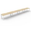 Office Furniture | RapidLine Rapidline Deluxe Infinity Desk Profile Leg Single Sided 4 Person 7200Mmw Oak/White