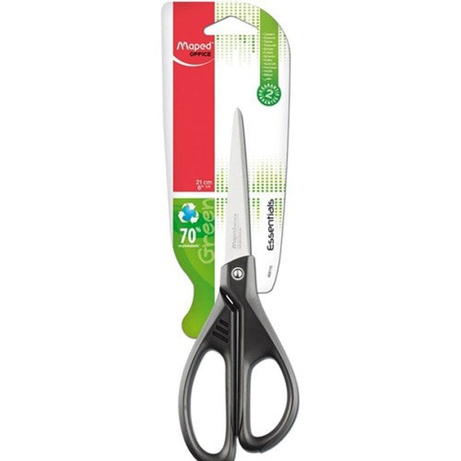 Scissors & Cutters | Maped Maped Essentials Scissors 210Mm 60% Recycled Black Handle