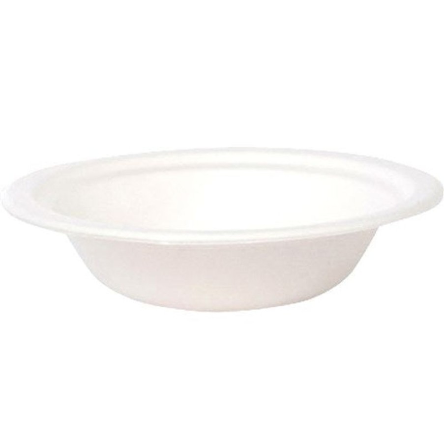 Cleaning & Safety/Kitchen | Writer Breakroom Earth Eco Sugarcane Round Bowls 180Mm White Pack Of 25 Ctn20