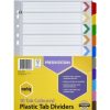 Dividers | Marbig Marbig Plastic Indices & Dividers A4 Reinforced 10 Tab Multi Colour