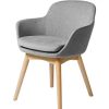 Chairs & Accessories | RapidLine Rapidline Aspen Tub Lounge Chair Natural Ash Wooden Base Light Grey Seat