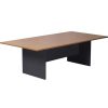 Office Furniture | RapidLine Rapidline Rectangle Boardroom Table 2400W X 1200D X 730Mmh Beech Top Ironstone Base