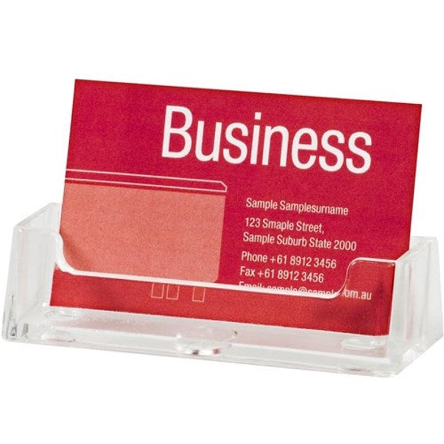 Brochure Holders | Esselte Esselte Business Card Holder Free Standing Landscape Single Clear