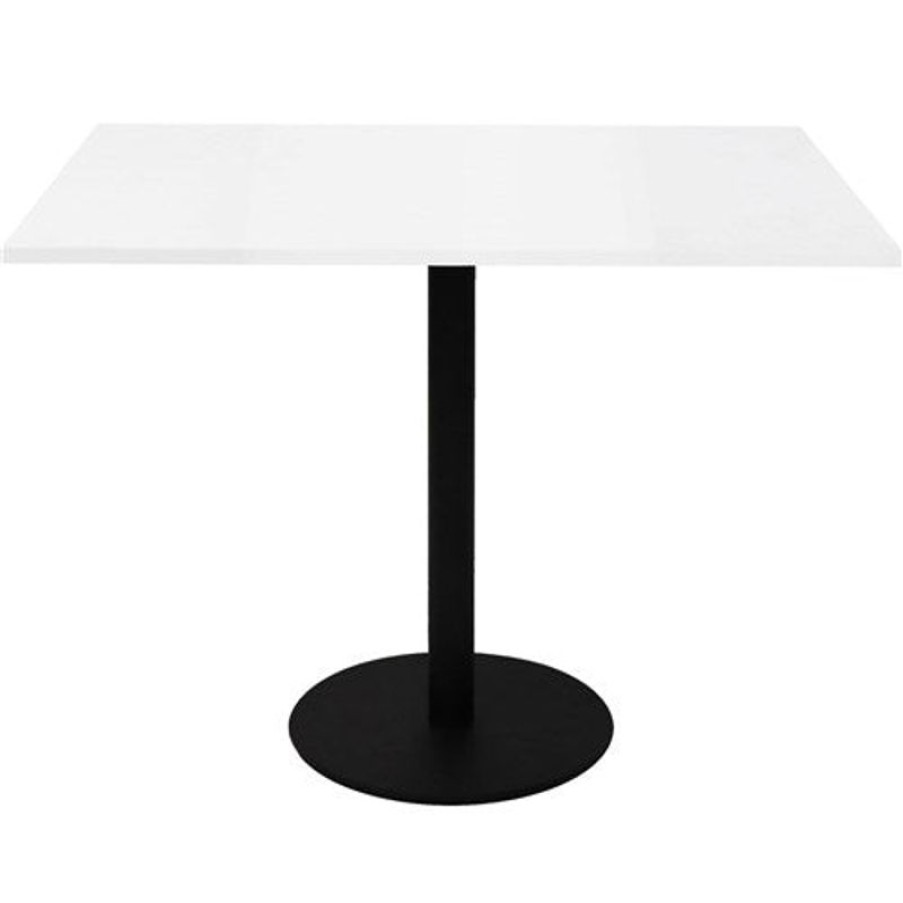 Office Furniture | RapidLine Rapidline Square Meeting Table 900W X 900D X 755Mmh White Top Black Base