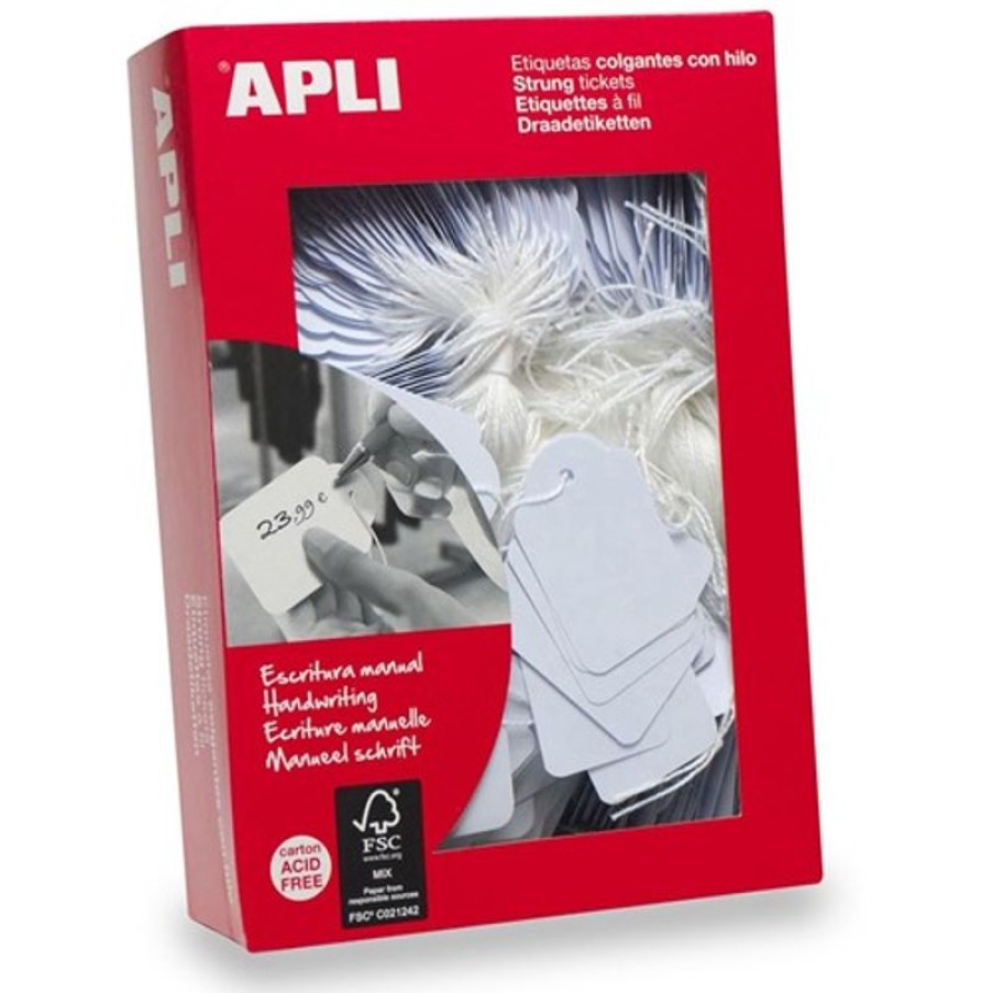 Telephones & Accessories | Apli Apli 383 Handwriting Strung Tickets 7X19Mm White Box Of 1000