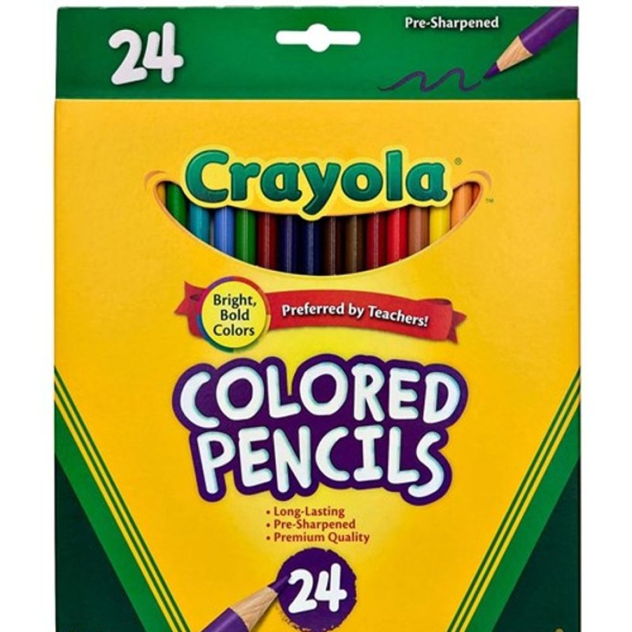 Telephones & Accessories | Crayola Crayola Coloured Pencils Full Size Regular Assorted Pack Of 24