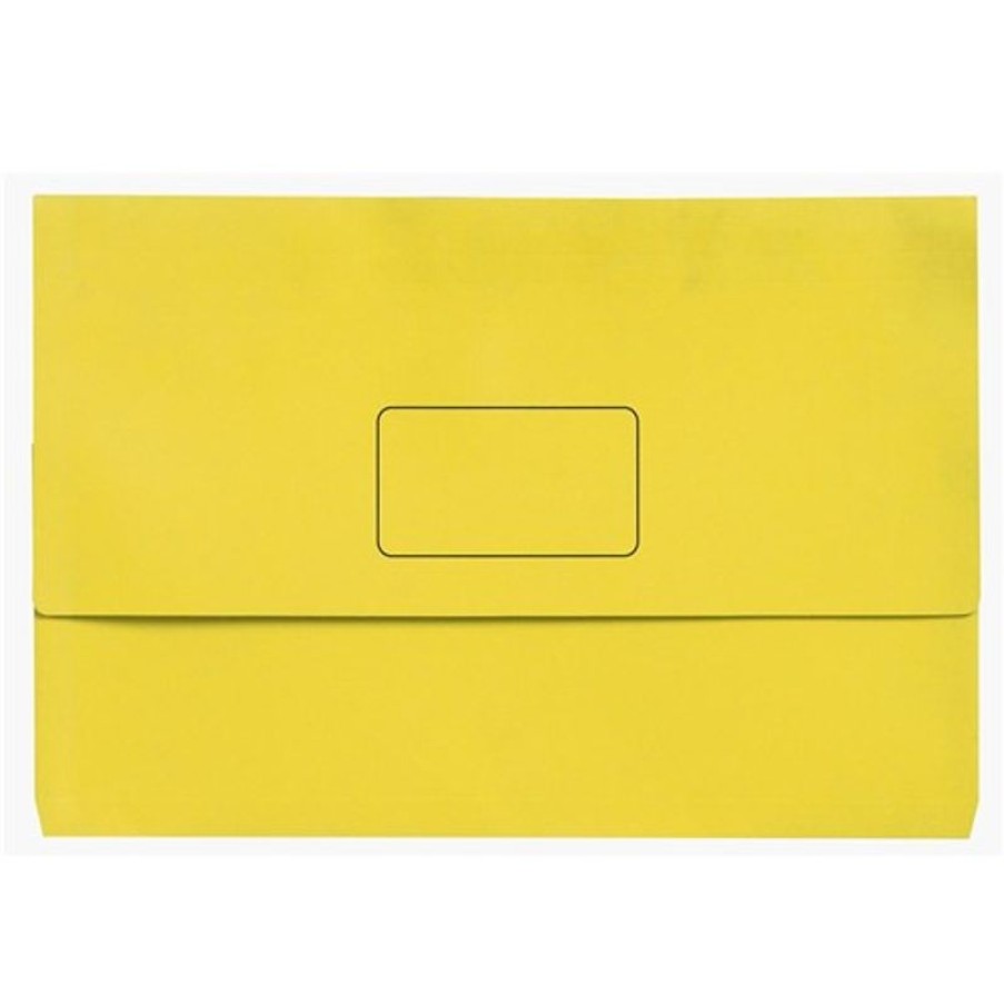 Files | Marbig Marbig Slimpick Manilla Document Wallet Foolscap 30Mm Gusset Yellow Pack Of 10