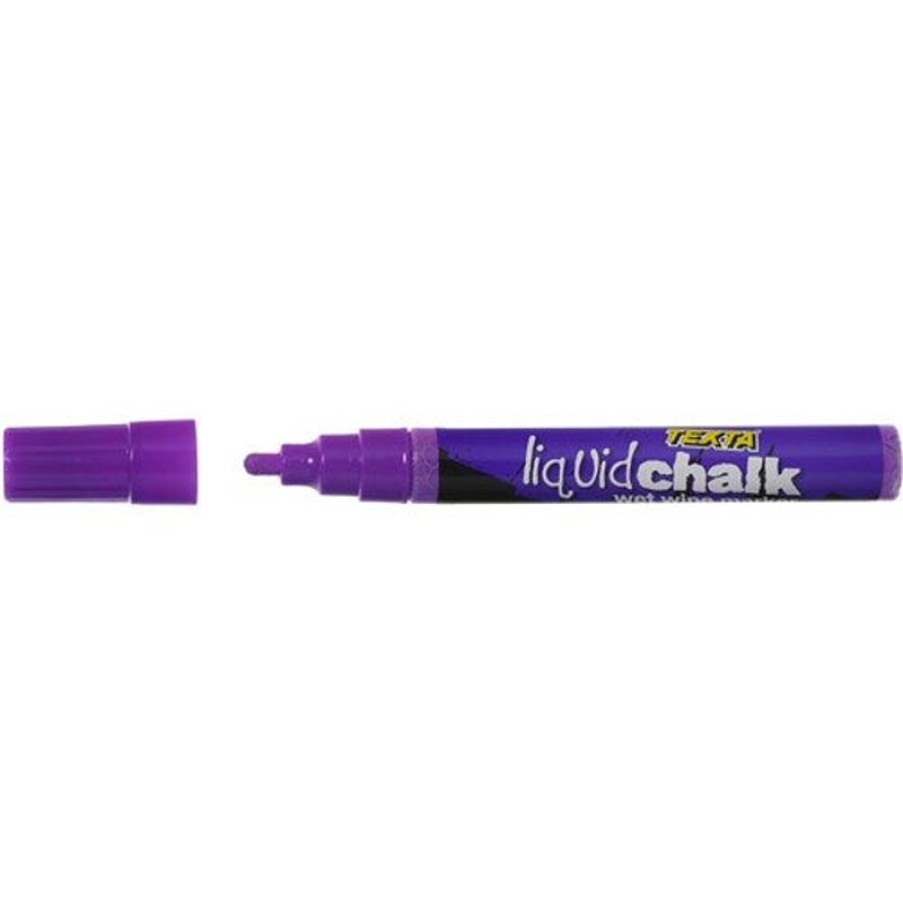 Markers & Highlighters | Texta Texta Liquid Chalk Marker Wet Wipe Bullet 4.5Mm Purple