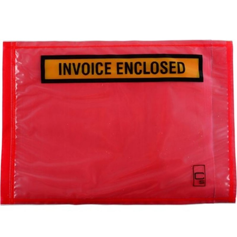 Envelopes & Post Accessories | Cumberland Cumberland Packaging Envelope 115X155Mm Invoice Enclosed Red Box Of 1000