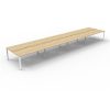 Office Furniture | RapidLine Rapidline Deluxe Infinity Desk Profile Leg Double Sided 8 Person 6000Mmw Oak/White