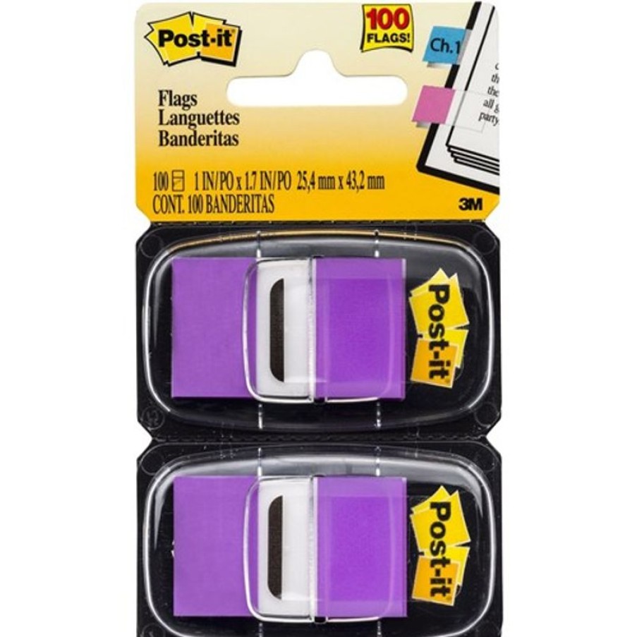 Notes & Flags | Post-It Post-It 680-Pu2 Flags Twin Pack 25X43Mm Purple Pack Of 2