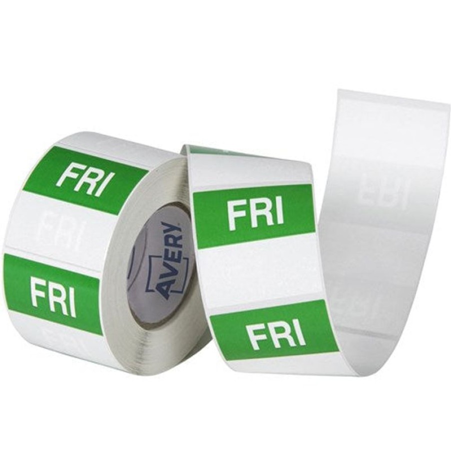 Telephones & Accessories | Avery Avery Food Rotation Square Label 40Mm Friday Green Roll Of 500