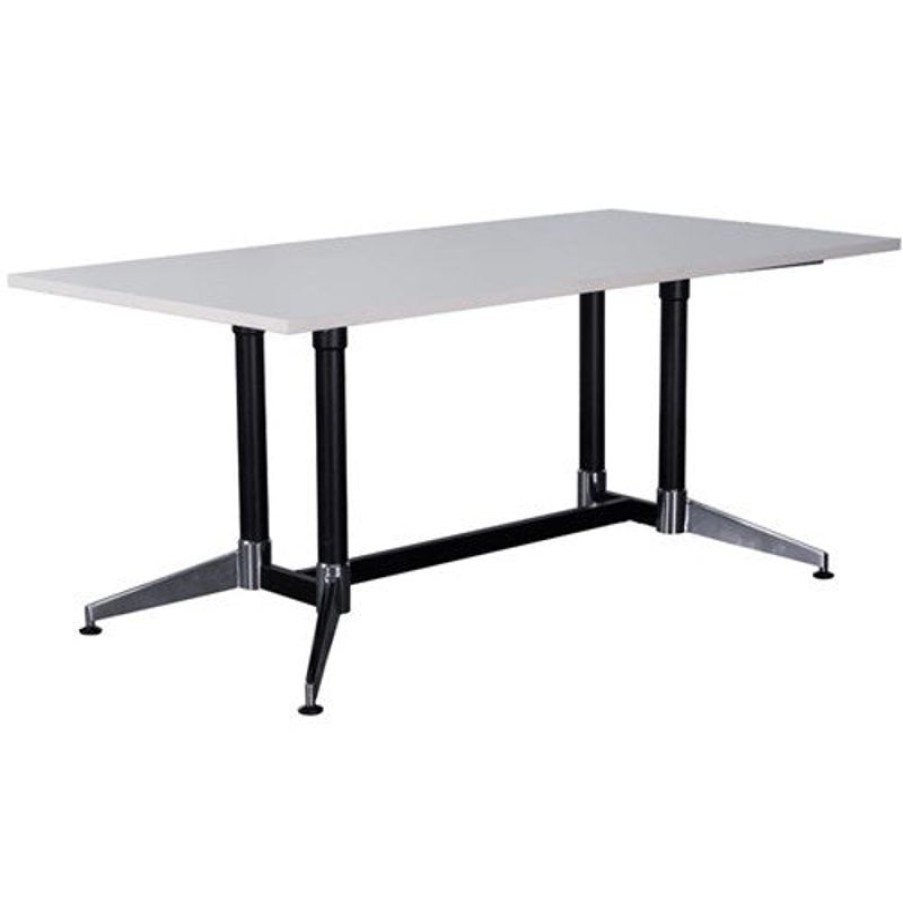 Office Furniture | RapidLine Rapidline Typhoon Boardroom Table 1800W X 900D X 750Mmh White Top Black Frame