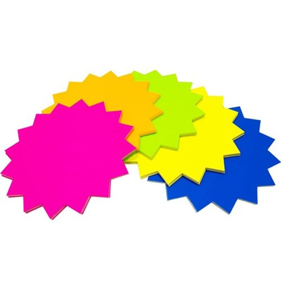 Telephones & Accessories | Rainbow Rainbow Kinder Starburst Fluro 150Mm 300Gsm Assorted Pack Of 60