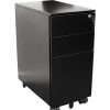 Storage | GO Rapidline Go Steel Slimline Mobile Pedestal 2 Drawer 1 File 300Wx472Dx610Mmh Black