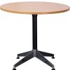 Office Furniture | RapidLine Rapidline Typhoon Round Table 900D X 730Mmh Beech Top Black Base