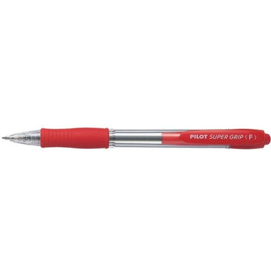 Pens | Pilot Pilot Bpgp-10R Supergrip Pen Retractable Fine 0.7Mm Red Box12