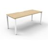 Office Furniture | RapidLine Rapidline Deluxe Infinity Desk Profile Leg Single Sided 1800W X 750D X 730Mmh Oak/White