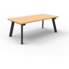 Office Furniture | RapidLine Rapidline Eternity Coffee Table 1200W X 600D X 450Mmh Beech Top Black Base