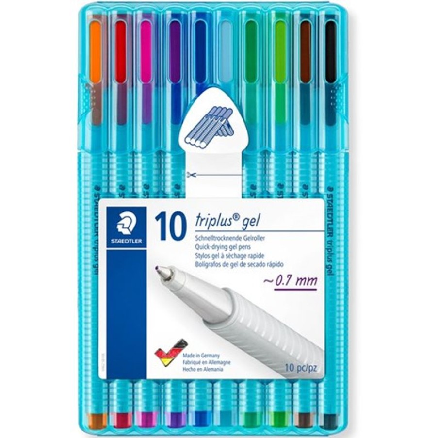 Pens | Staedtler Staedtler 462 Triplus Gel Pens 0.7Mm Assorted Wallet Of 10