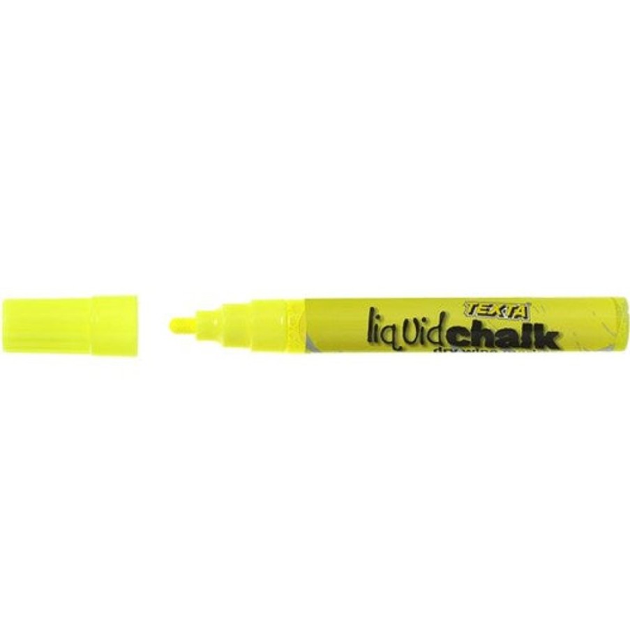 Markers & Highlighters | Texta Texta Liquid Chalk Marker Dry Wipe Bullet 4.5Mm Yellow